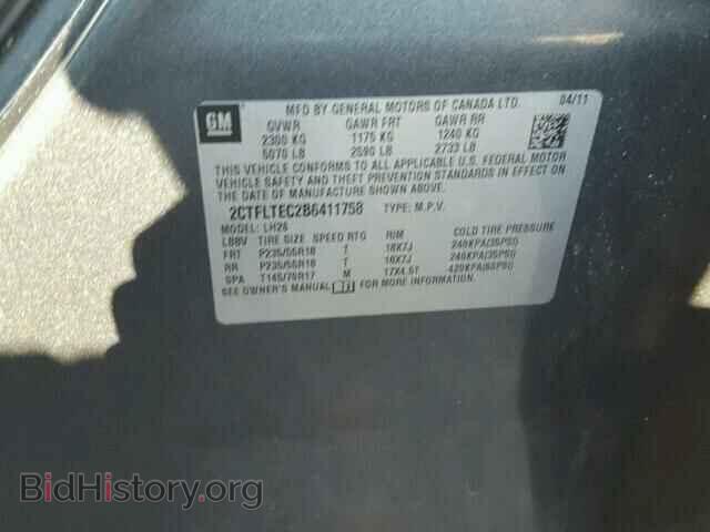 2011 GMC TERRAIN - VIN: 2CTFLTEC2B6411758 - Photo 10