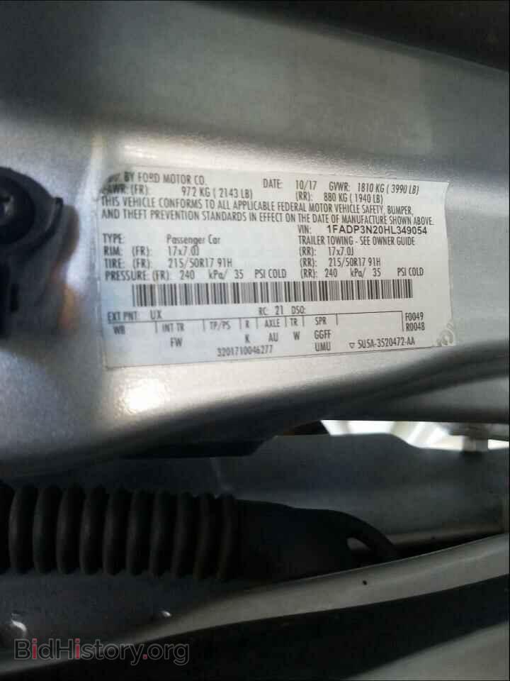 2017 FORD FOCUS - VIN: 1FADP3N20HL349054 - Фото 10