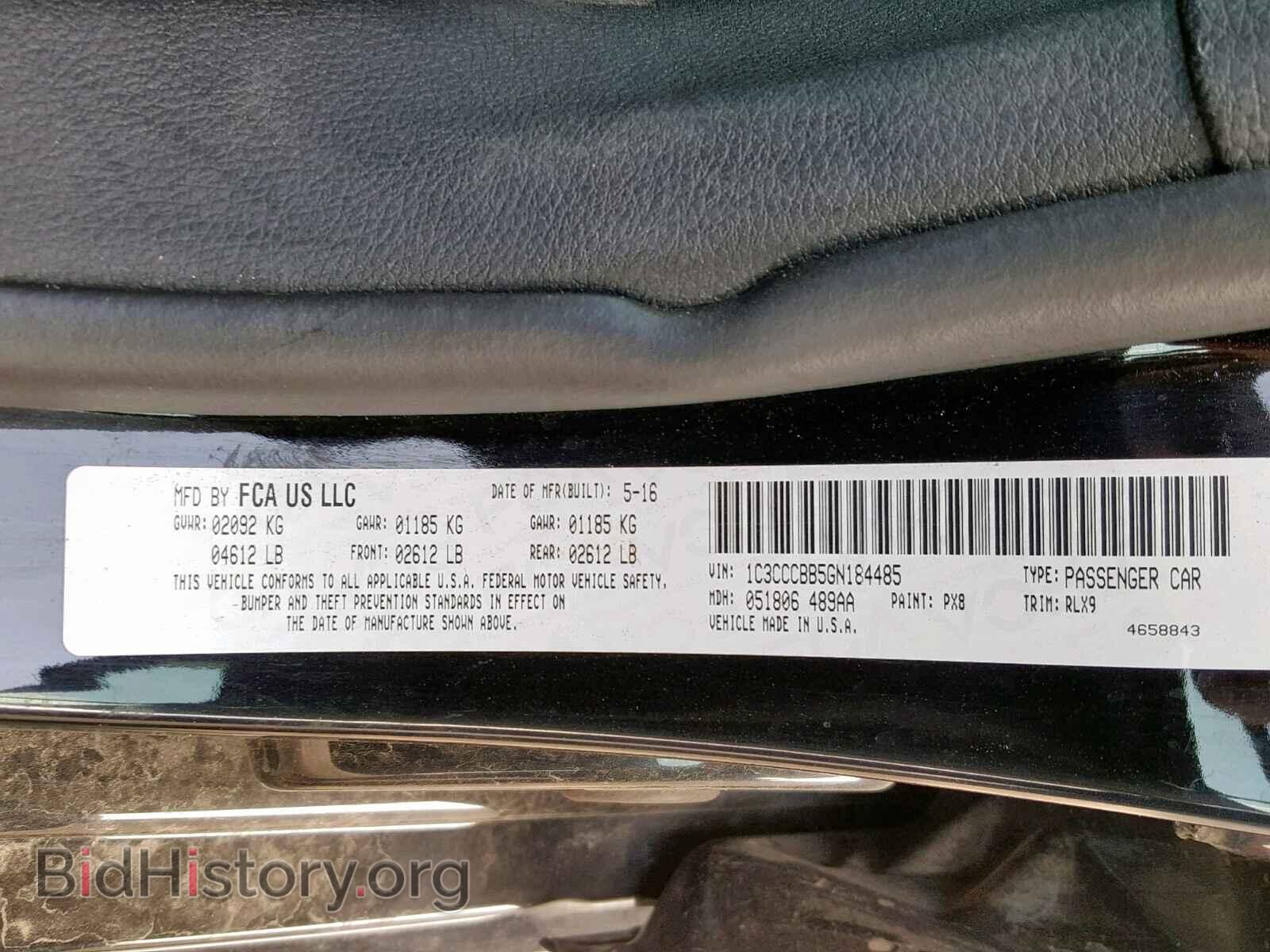 2016 CHRYSLER 200 - VIN: 1C3CCCBB5GN184485 - Photo 10