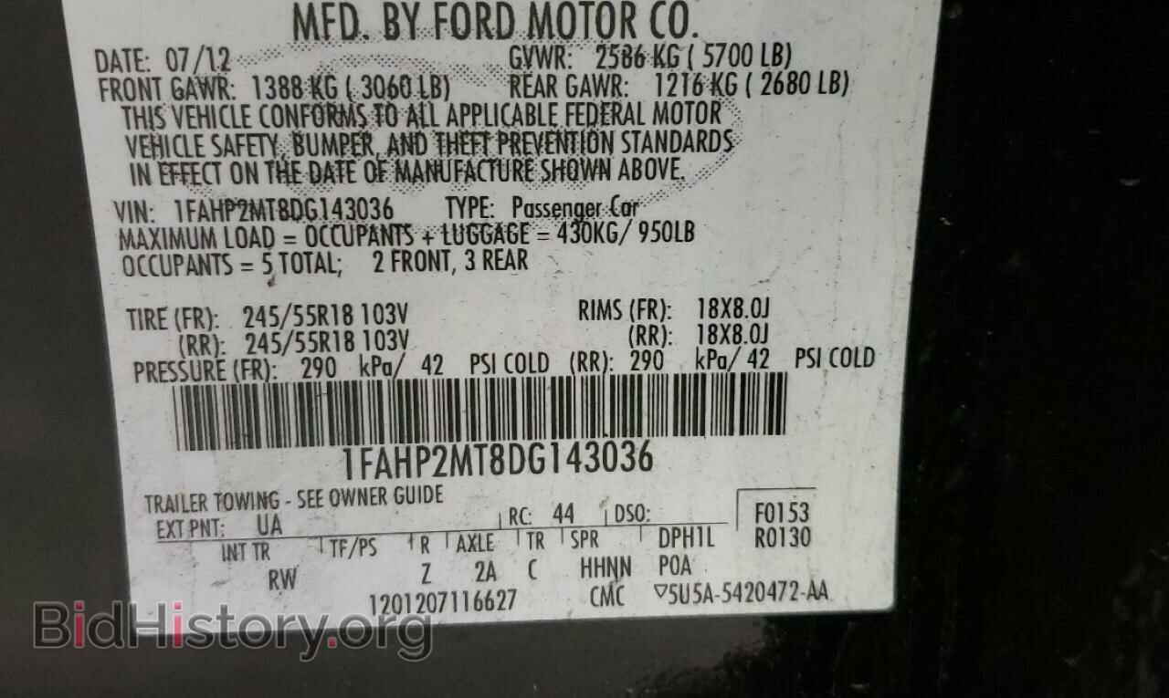 2013 FORD TAURUS - VIN: 1FAHP2MT8DG143036 - Photo 10