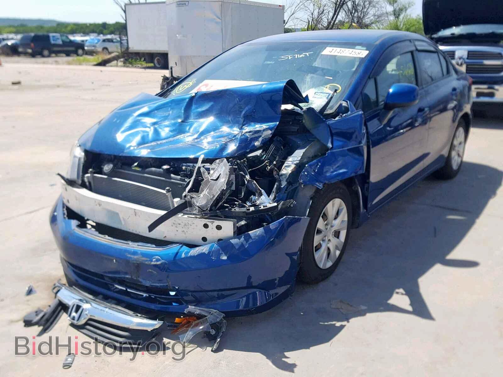 2012 HONDA CIVIC LX - VIN: 2HGFB2F55CH566045 - Фото 2
