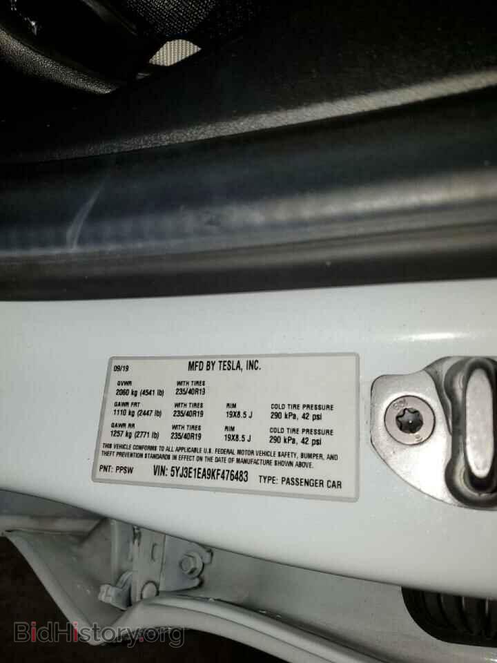 2019 TESLA MODEL 3 - VIN: 5YJ3E1EA9KF476483 - Photo 12