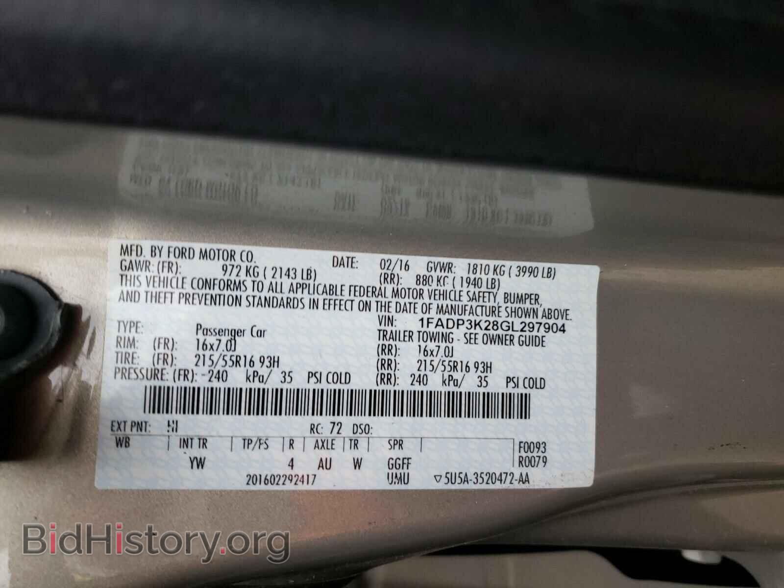 2016 FORD FOCUS - VIN: 1FADP3K28GL297904 - Photo 10