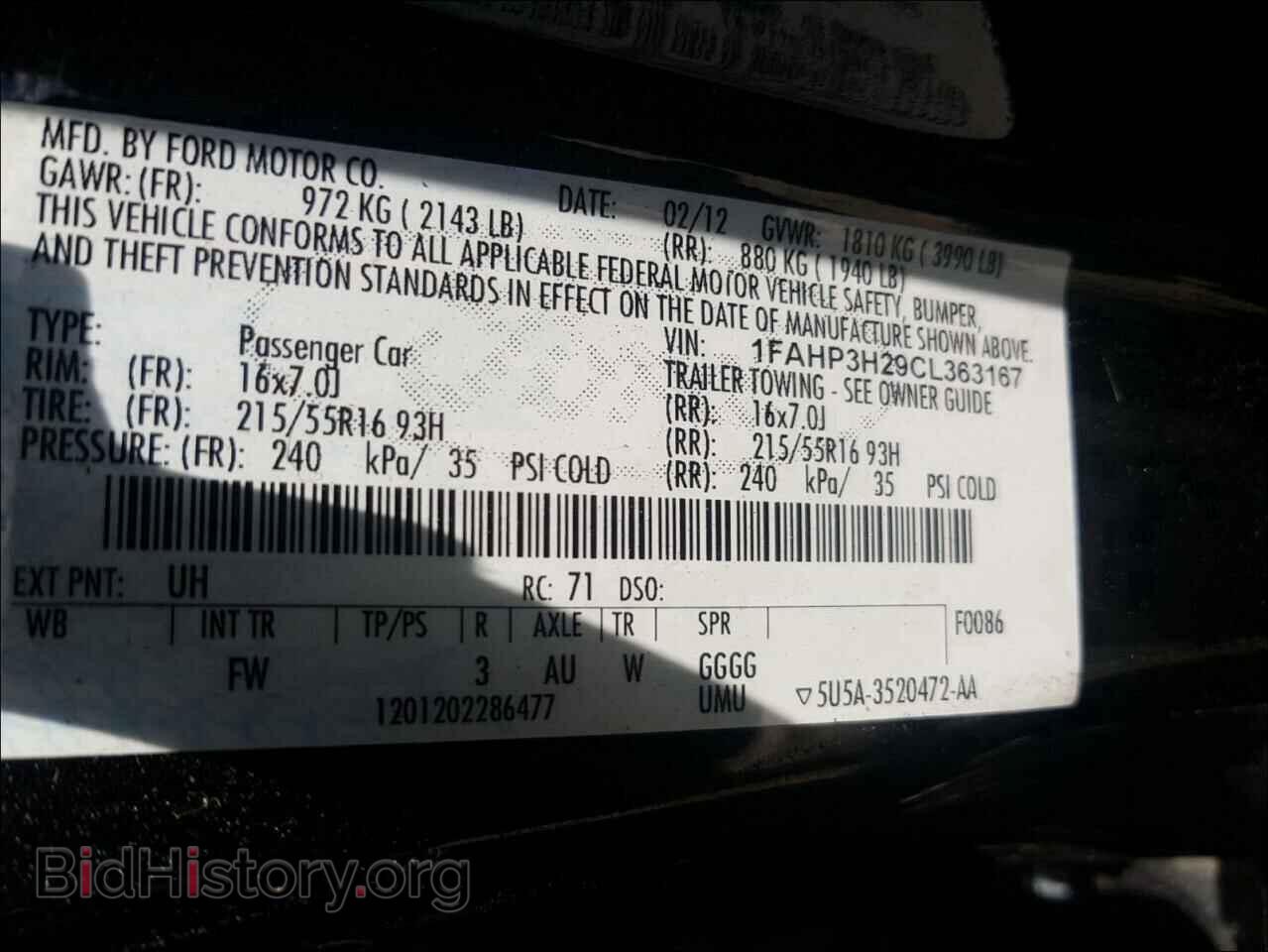 2012 FORD FOCUS - VIN: 1FAHP3H29CL363167 - Photo 10
