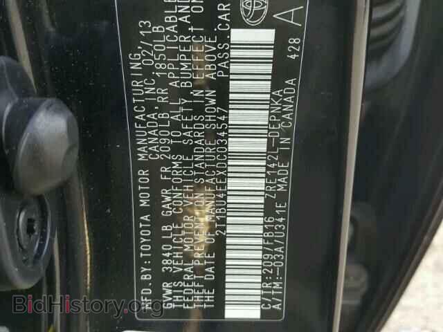 2013 TOYOTA COROLLA - VIN: 2T1BU4EEXDC034547 - Фото 10