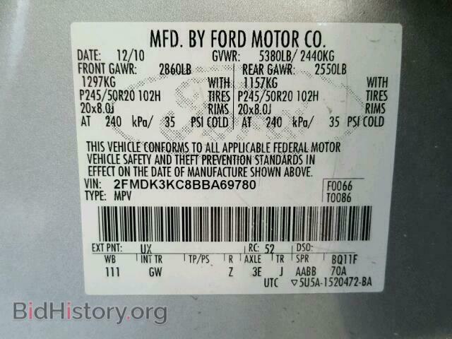 2011 FORD EDGE - VIN: 2FMDK3KC8BBA69780 - Photo 10