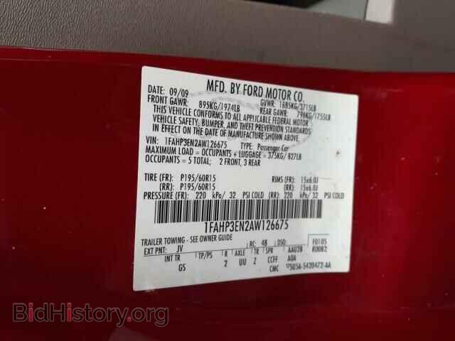 2010 FORD FOCUS - VIN: 1FAHP3EN2AW126675 - Фото 10