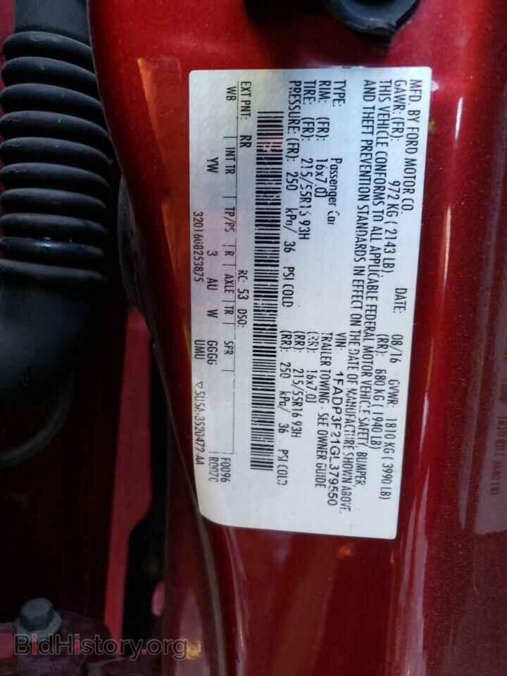 2016 FORD FOCUS - VIN: 1FADP3F21GL379550 - Фото 12