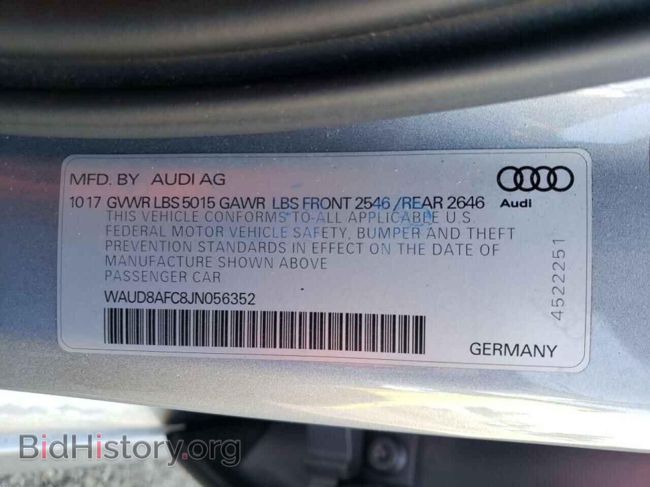 2018 AUDI A6 - VIN: WAUD8AFC8JN056352 - Фото 12