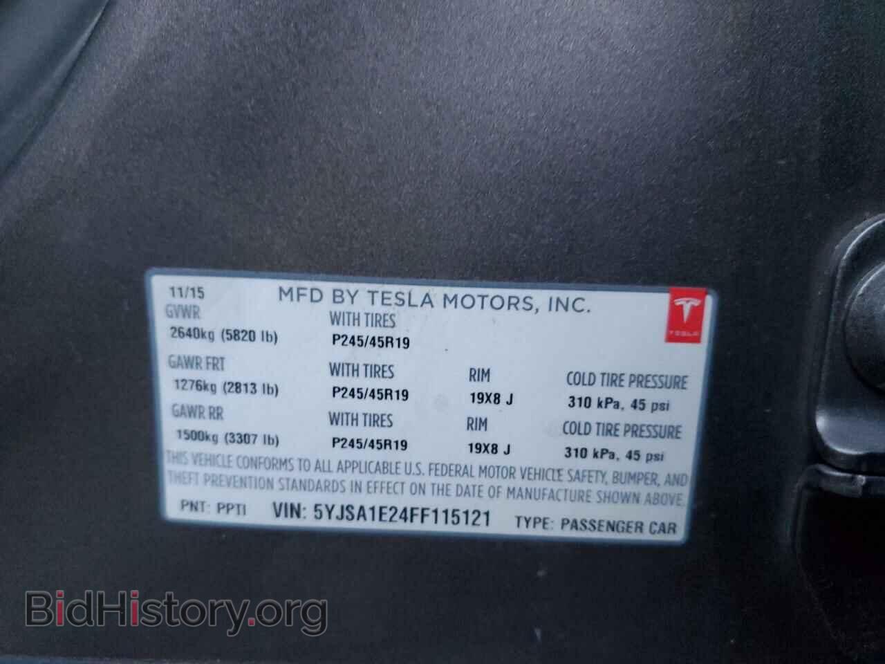 2015 TESLA MODEL S - VIN: 5YJSA1E24FF115121 - Photo 12
