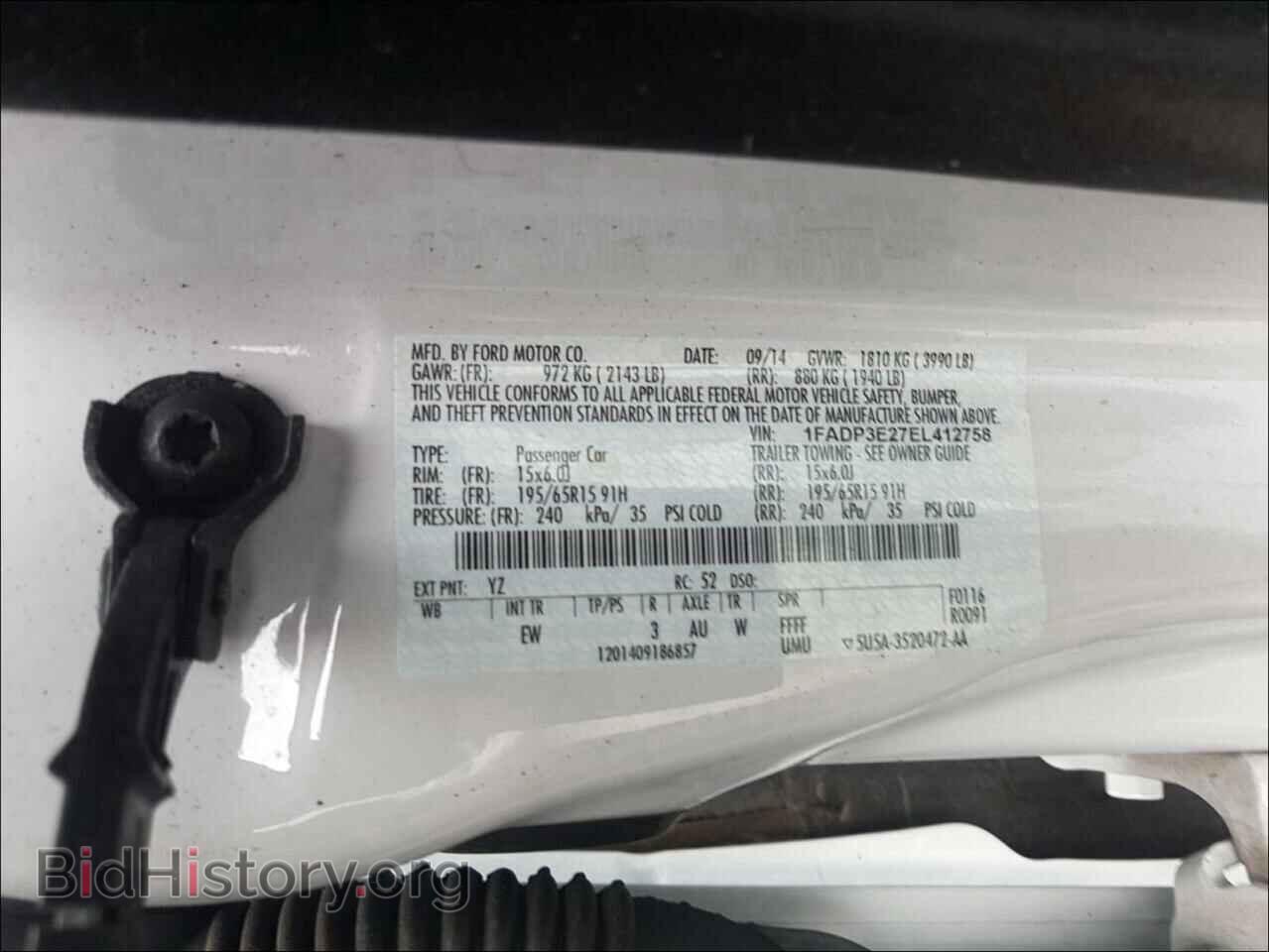 2014 FORD FOCUS - VIN: 1FADP3E27EL412758 - Фото 10
