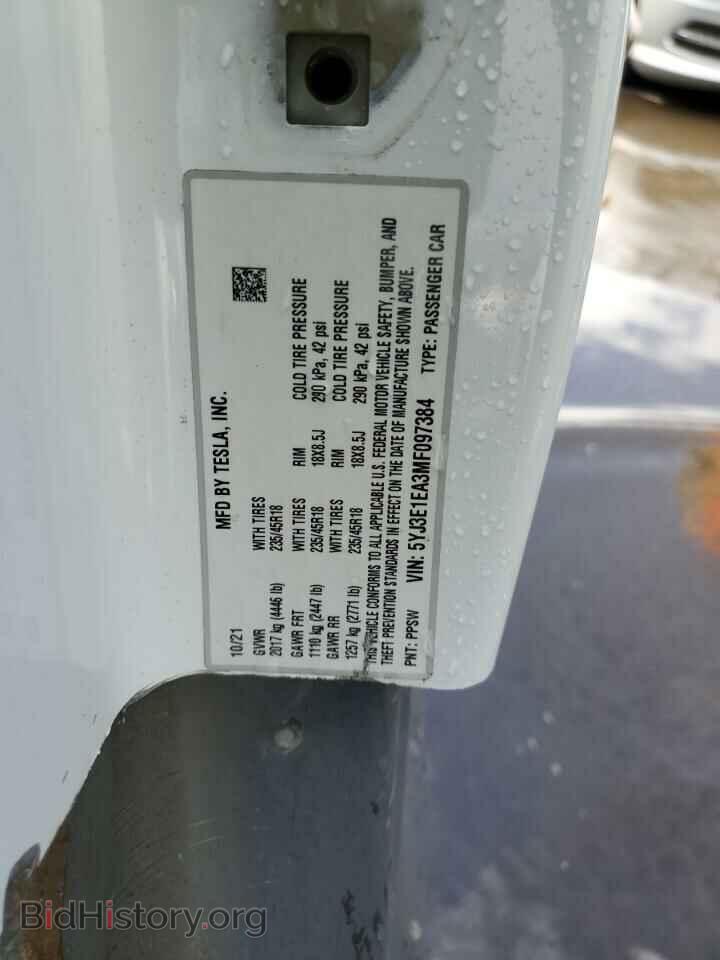 2021 TESLA MODEL 3 - VIN: 5YJ3E1EA3MF097384 - Photo 12