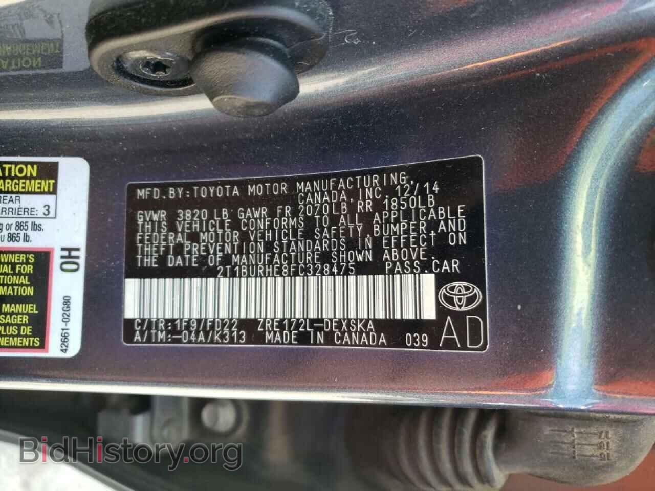 2015 TOYOTA COROLLA - VIN: 2T1BURHE8FC328475 - Photo 10