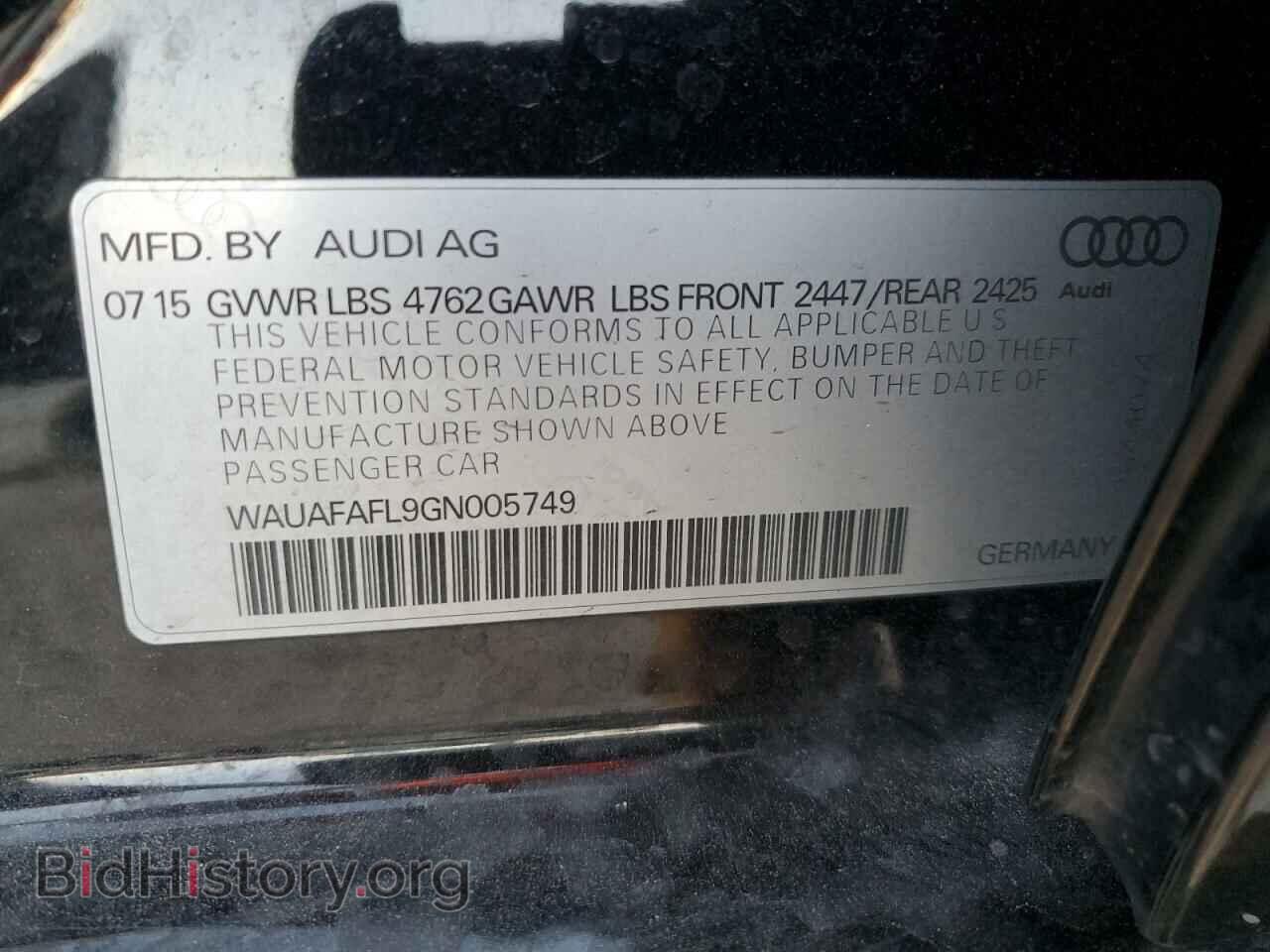 2016 AUDI A4 - VIN: WAUAFAFL9GN005749 - Фото 12