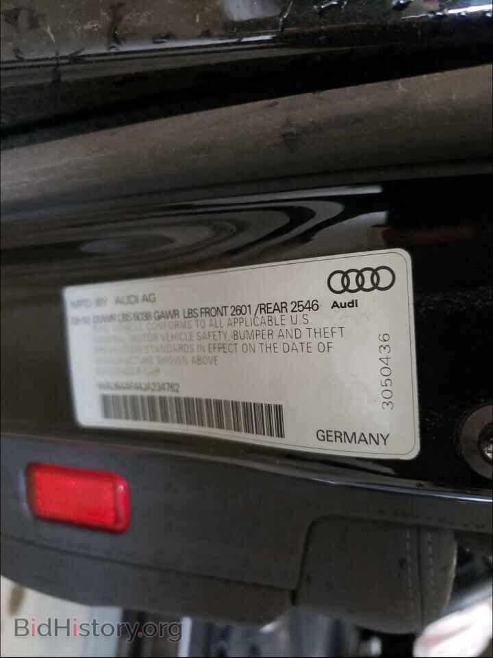 2018 AUDI S4/RS4 - VIN: WAUB4AF44JA234762 - Фото 10