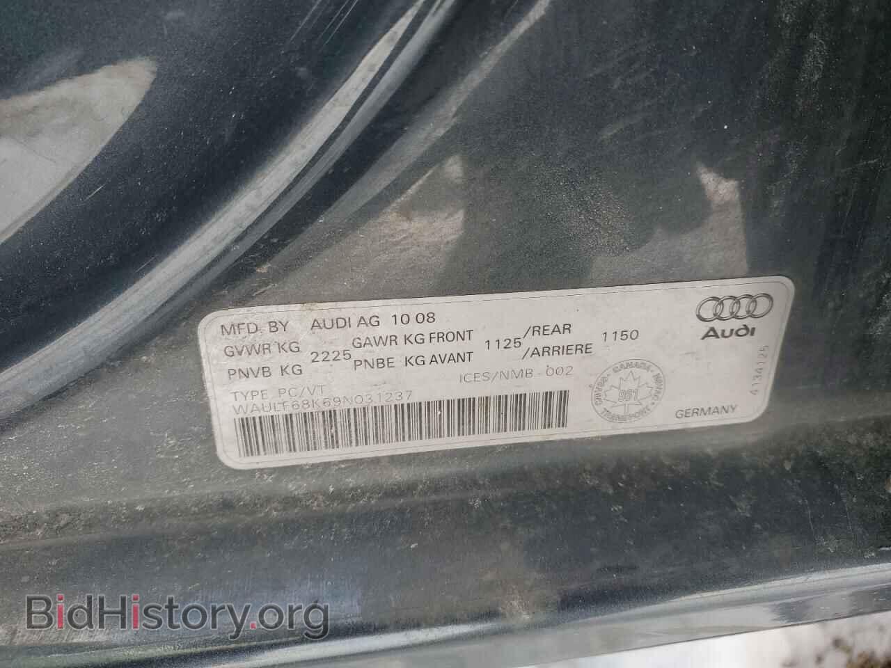 2009 AUDI A4 - VIN: WAULF68K69N031237 - Фото 12