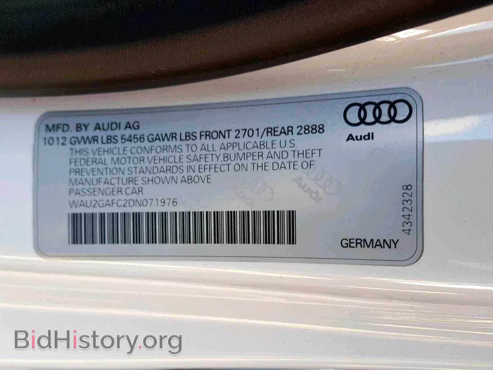 2013 AUDI A7 - VIN: WAU2GAFC2DN071976 - Фото 10