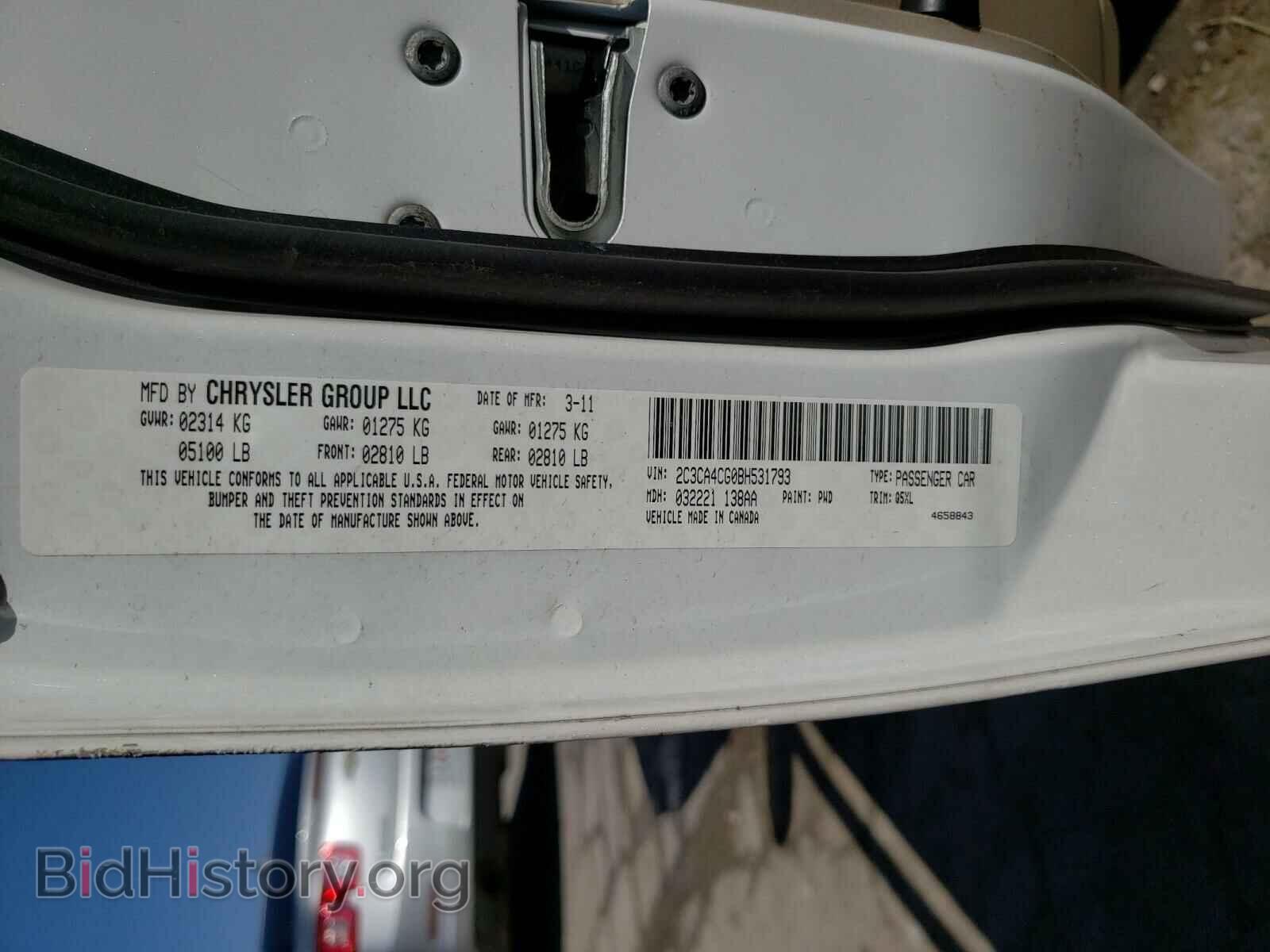 2011 CHRYSLER 300 - VIN: 2C3CA4CG0BH531793 - Фото 10
