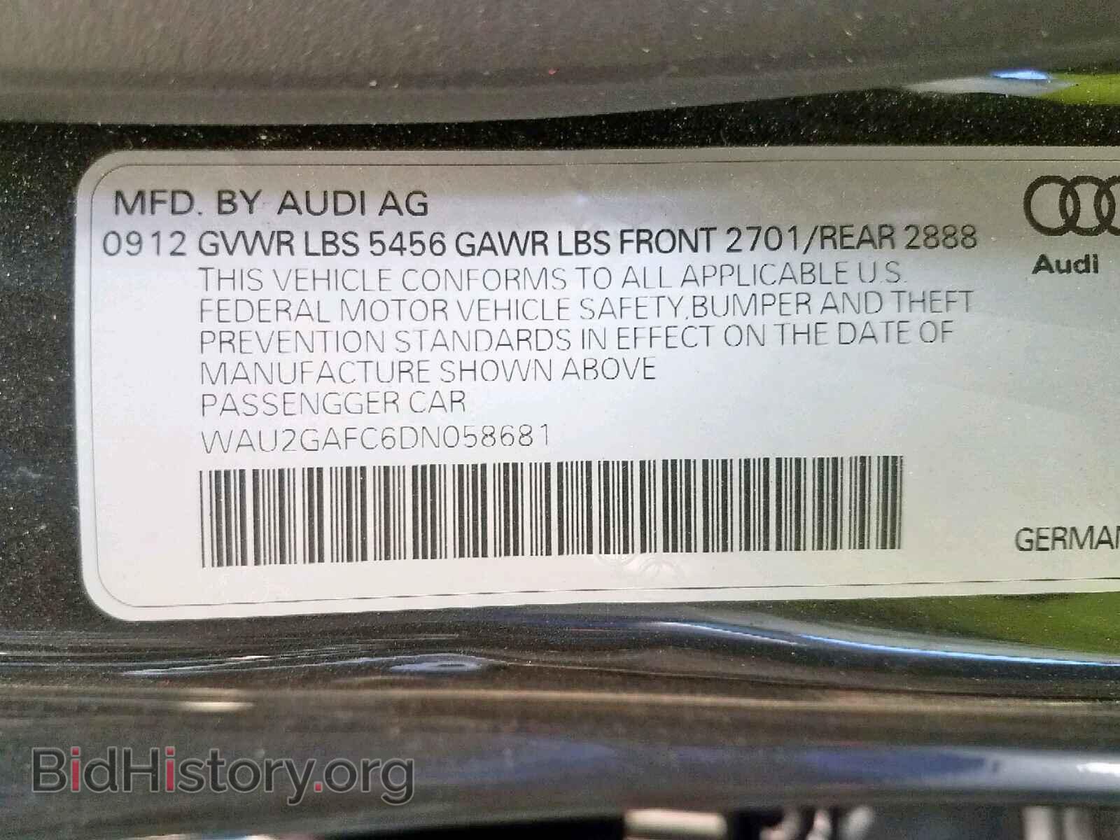2013 AUDI A7 - VIN: WAU2GAFC6DN058681 - Фото 10