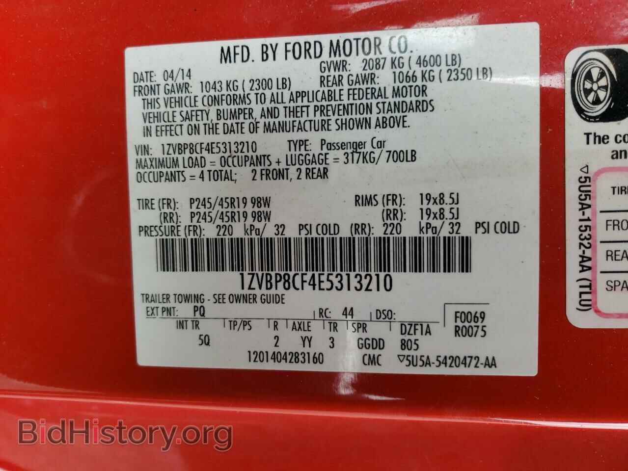 2014 FORD MUSTANG - VIN: 1ZVBP8CF4E5313210 - Фото 10