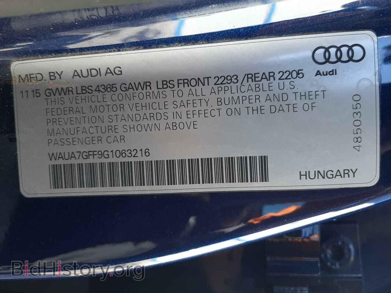 2016 AUDI A3 - VIN: WAUA7GFF9G1063216 - Фото 10