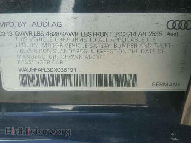 2013 AUDI A4 - VIN: WAUHFAFL3DN038191 - Фото 10