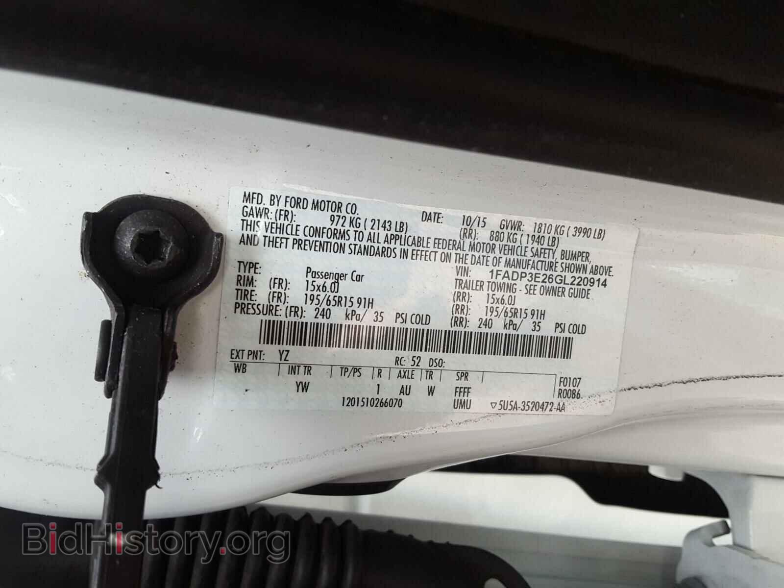 2016 FORD FOCUS - VIN: 1FADP3E26GL220914 - Photo 10