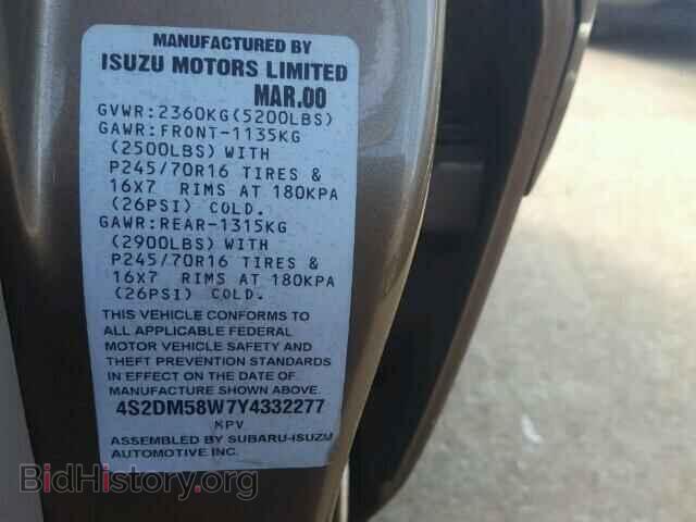 2000 ISUZU RODEO - VIN: 4S2DM58W7Y4332277 - Фото 10