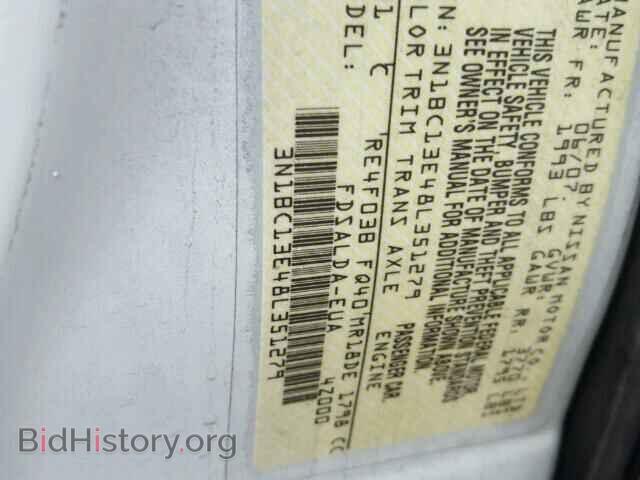 2008 NISSAN VERSA - VIN: 3N1BC13E48L351279 - Фото 10
