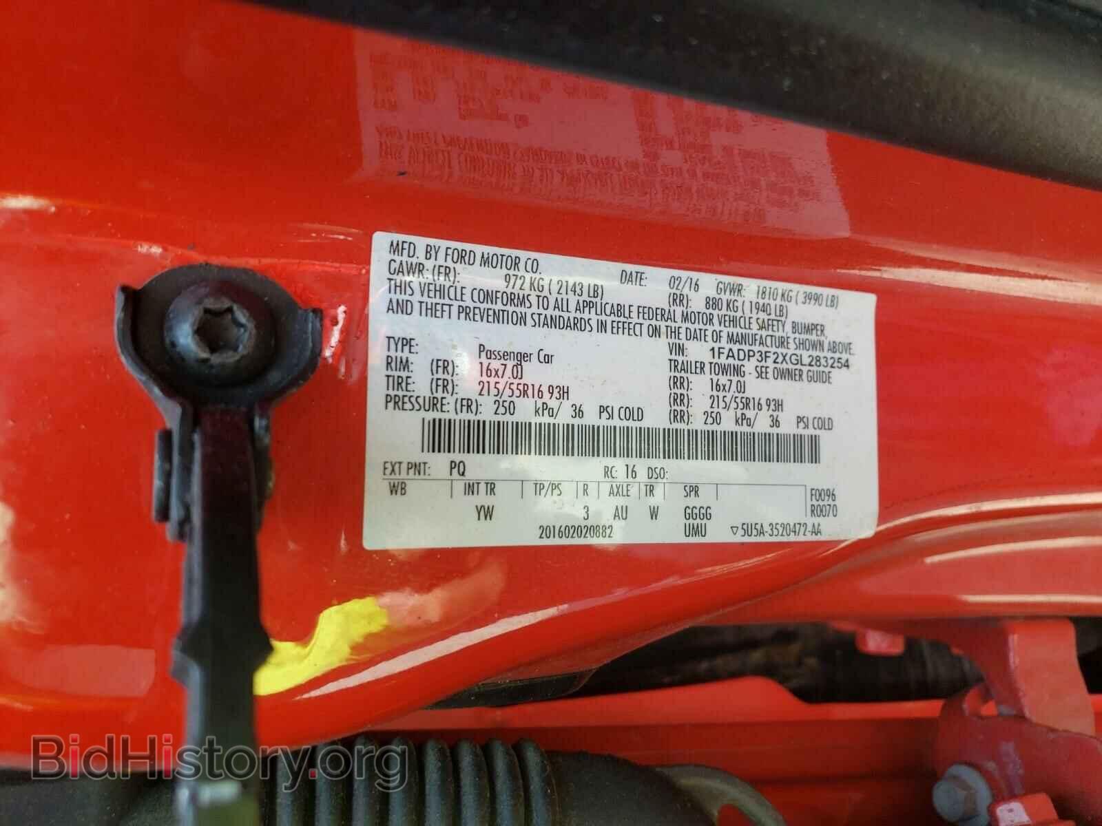 2016 FORD FOCUS - VIN: 1FADP3F2XGL283254 - Фото 10