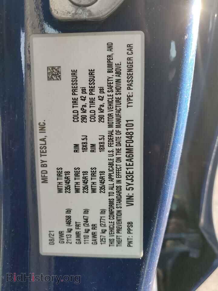 2021 TESLA MODEL 3 - VIN: 5YJ3E1EA6MF048101 - Photo 13