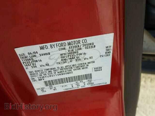 2005 FORD ESCAPE - VIN: 1FMYU93115KB05802 - Фото 10