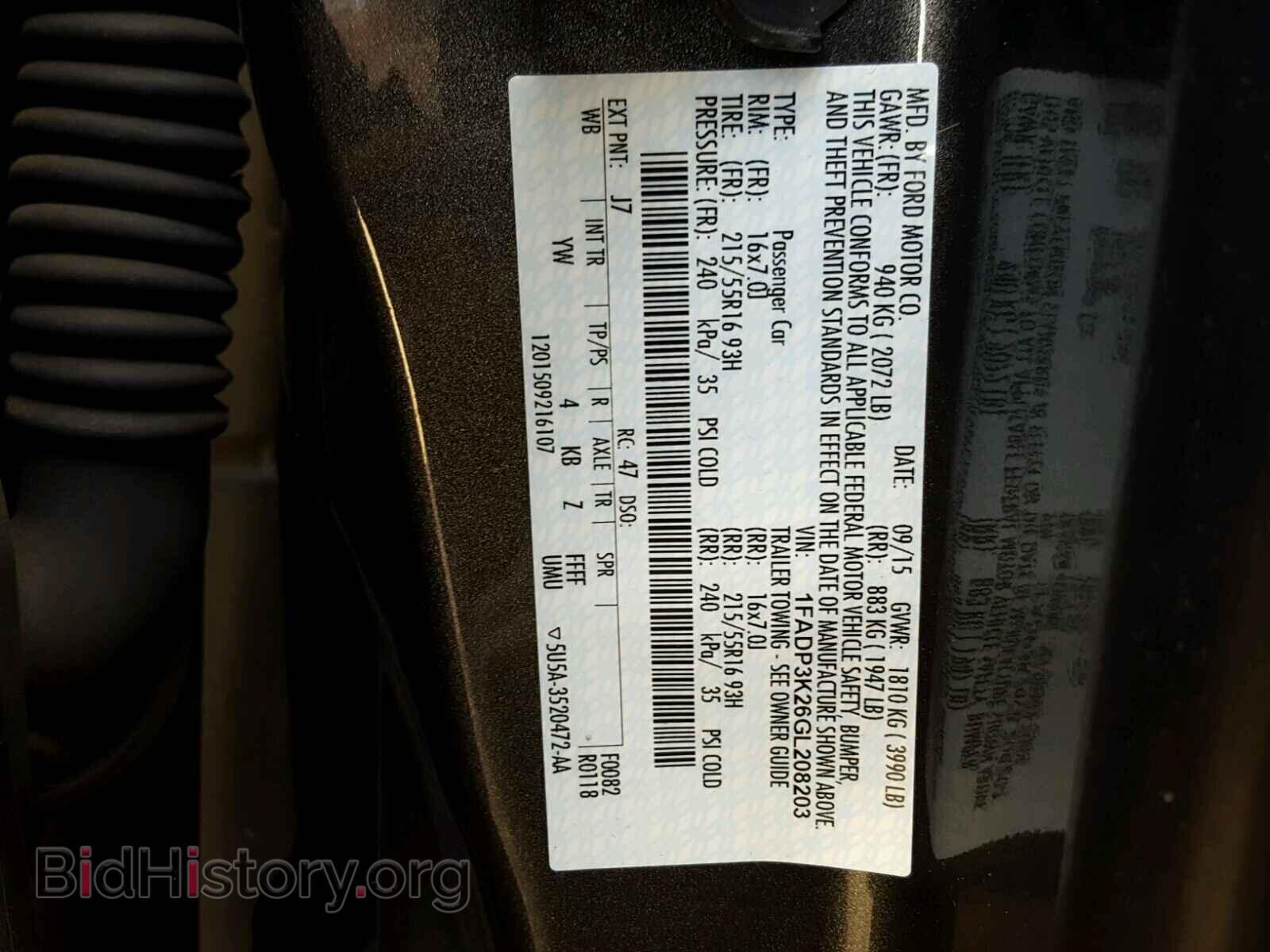 2016 FORD FOCUS - VIN: 1FADP3K26GL208203 - Photo 10