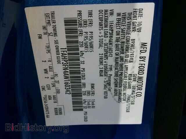 2010 FORD FOCUS - VIN: 1FAHP3FN4AW160342 - Фото 10