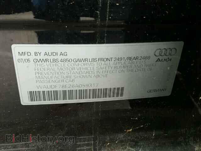 2006 AUDI A4 - VIN: WAUDF78E26A059317 - Photo 10