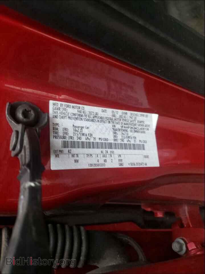 2012 FORD FOCUS - VIN: 1FAHP3K24CL408136 - Фото 10