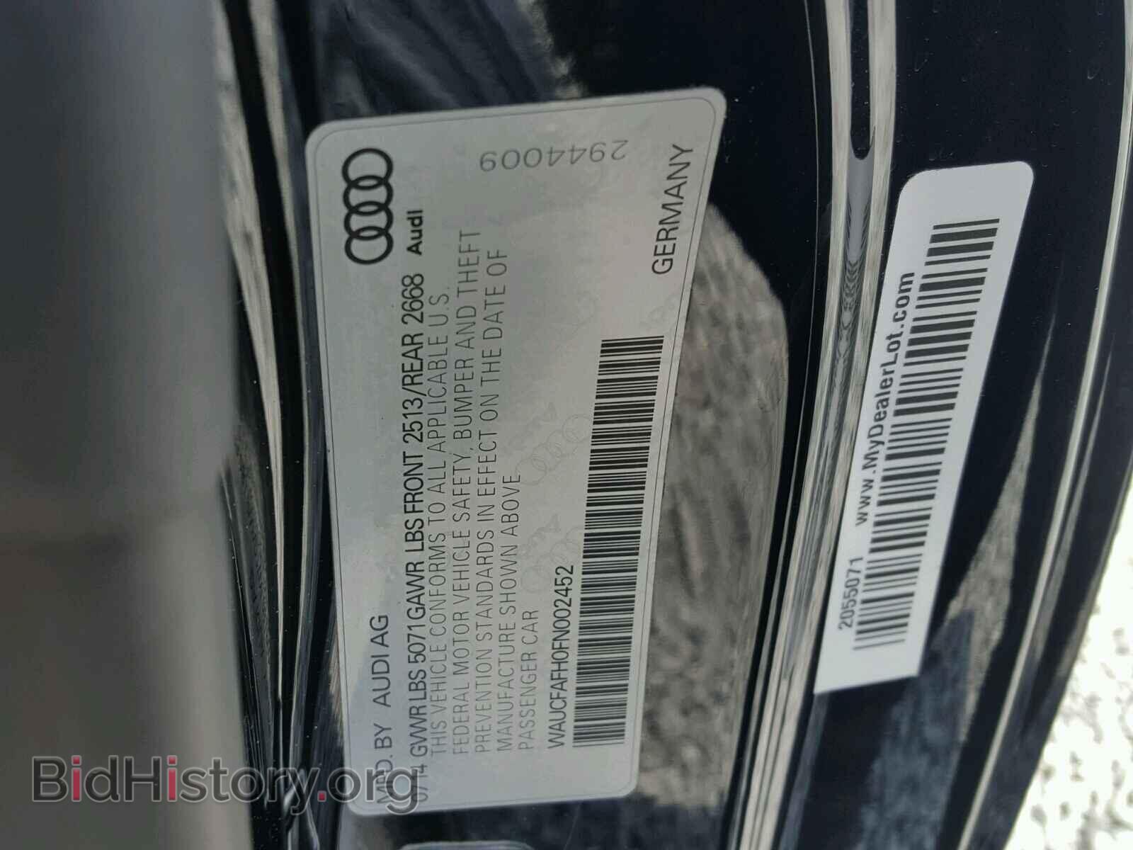 2015 AUDI A5 PREMIUM - VIN: WAUCFAFH0FN002452 - Photo 9