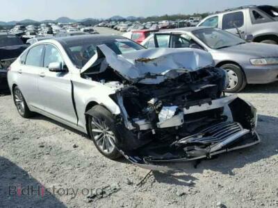 2015 Hyundai GENESIS, silver — VIN KMHGN4JEXFU059653, Copart
