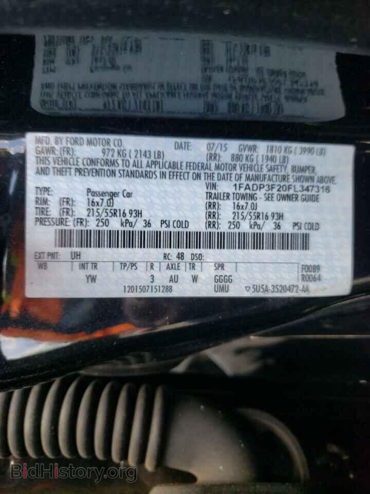 2015 FORD FOCUS - VIN: 1FADP3F20FL347316 - Фото 10