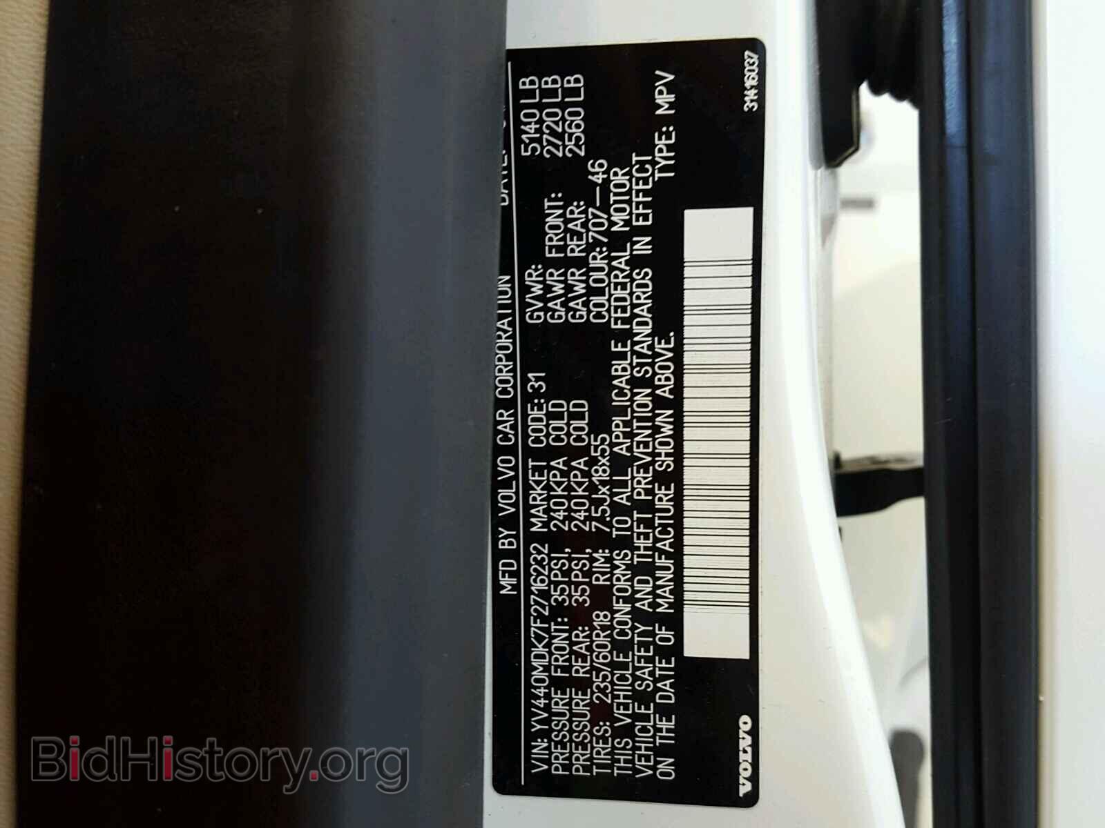 2015 VOLVO XC60 - VIN: YV440MDK7F2716232 - Фото 10