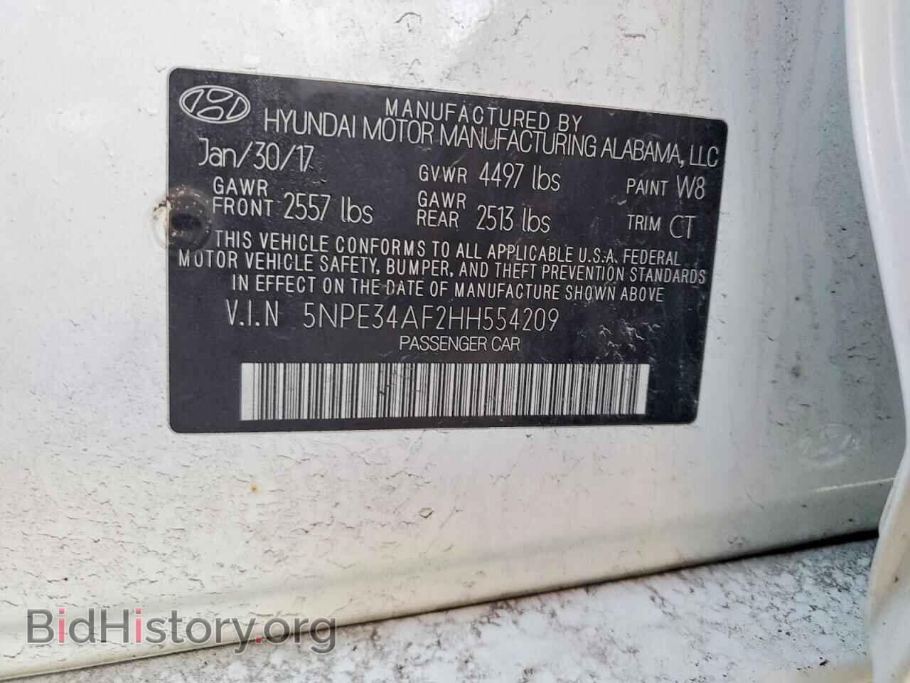 2017 HYUNDAI SONATA - VIN: 5NPE34AF2HH554209 - Фото 12