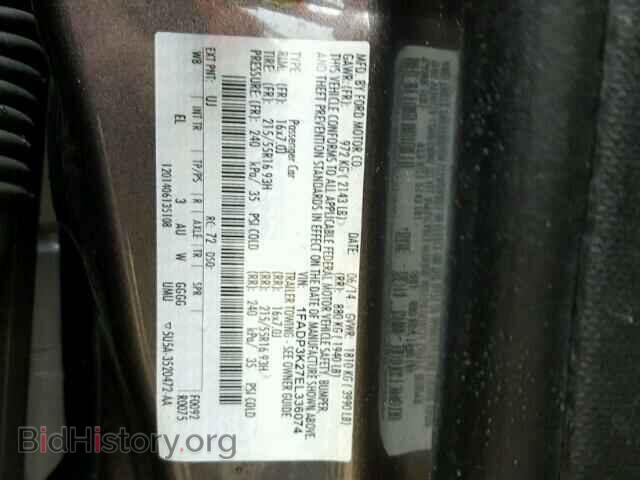 2014 FORD FOCUS - VIN: 1FADP3K27EL336074 - Фото 10