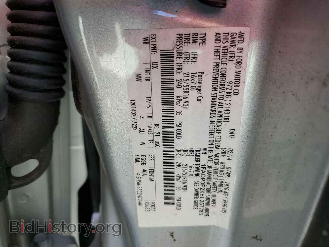 2014 FORD FOCUS - VIN: 1FADP3F2XEL257783 - Фото 13