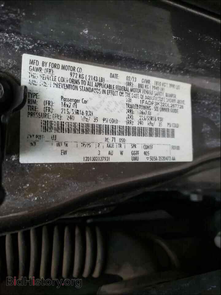 2013 FORD FOCUS - VIN: 1FADP3K22DL267728 - Фото 10