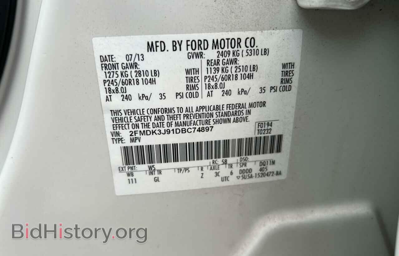 2013 FORD EDGE - VIN: 2FMDK3J91DBC74897 - Photo 10