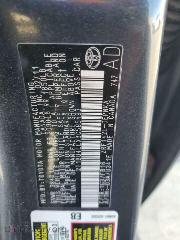 2011 TOYOTA COROLLA - VIN: 2T1BU4EEXBC585493 - Фото 12
