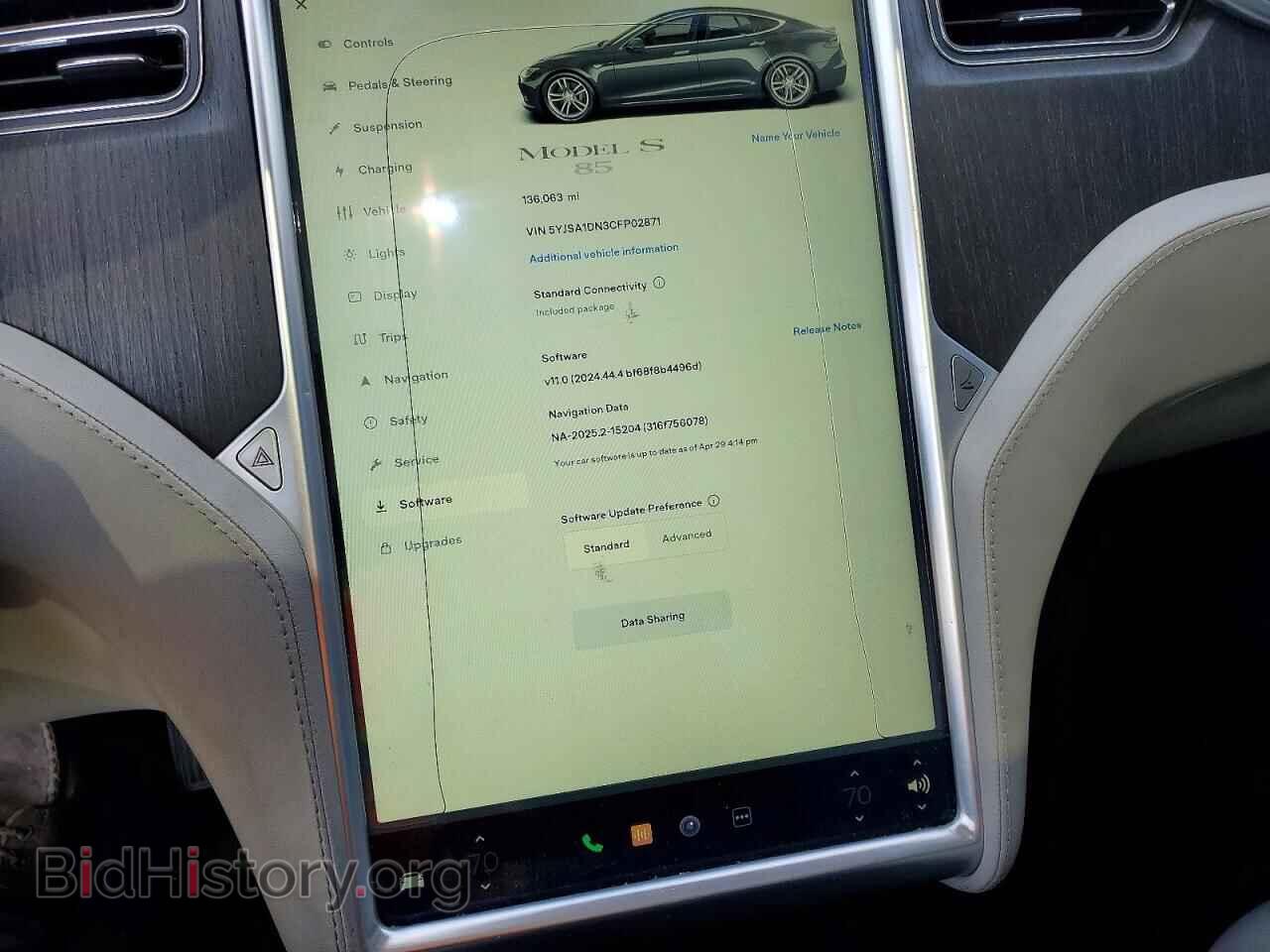 2012 TESLA MODEL S - VIN: 5YJSA1DN3CFP02871 - Photo 9
