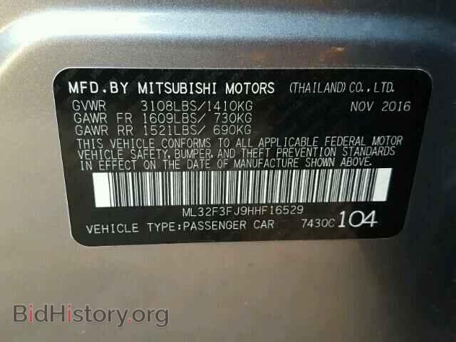 2017 MITSUBISHI MIRAGE - VIN: ML32F3FJ9HHF16529 - Фото 10