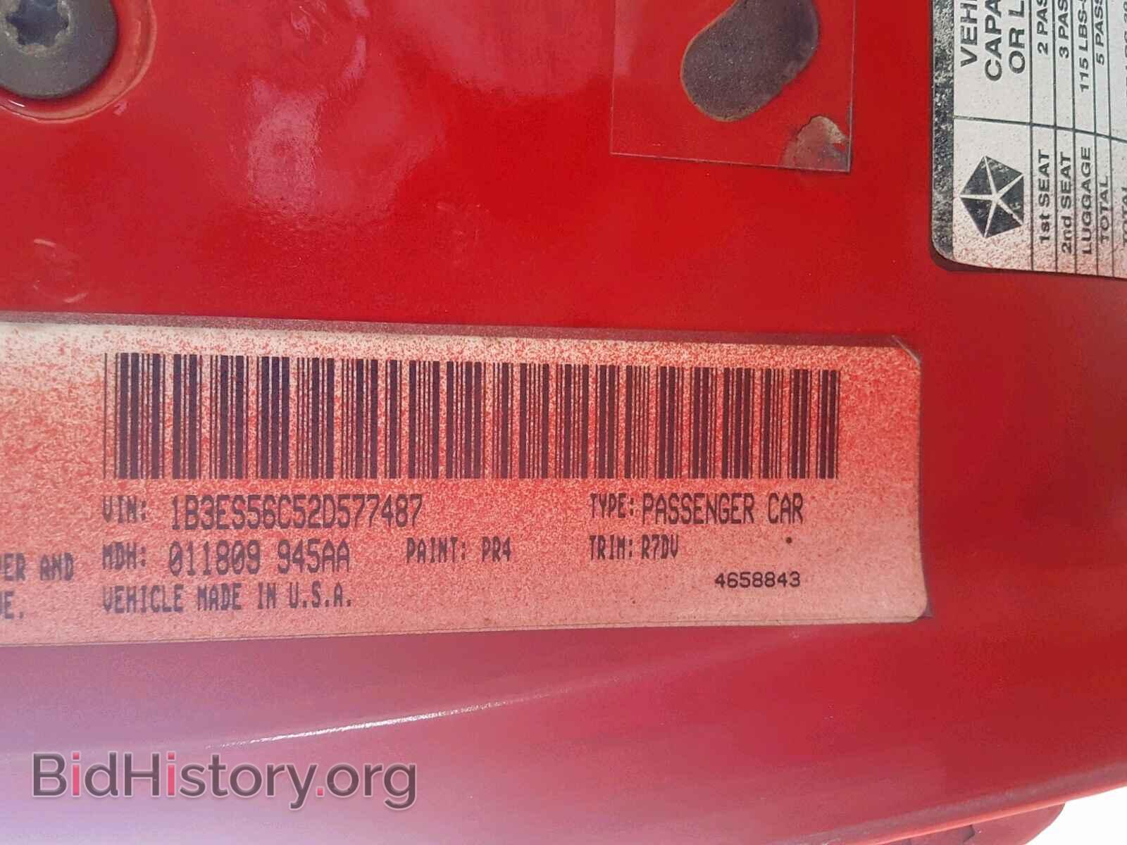 2002 DODGE NEON - VIN: 1B3ES56C52D577487 - Фото 10