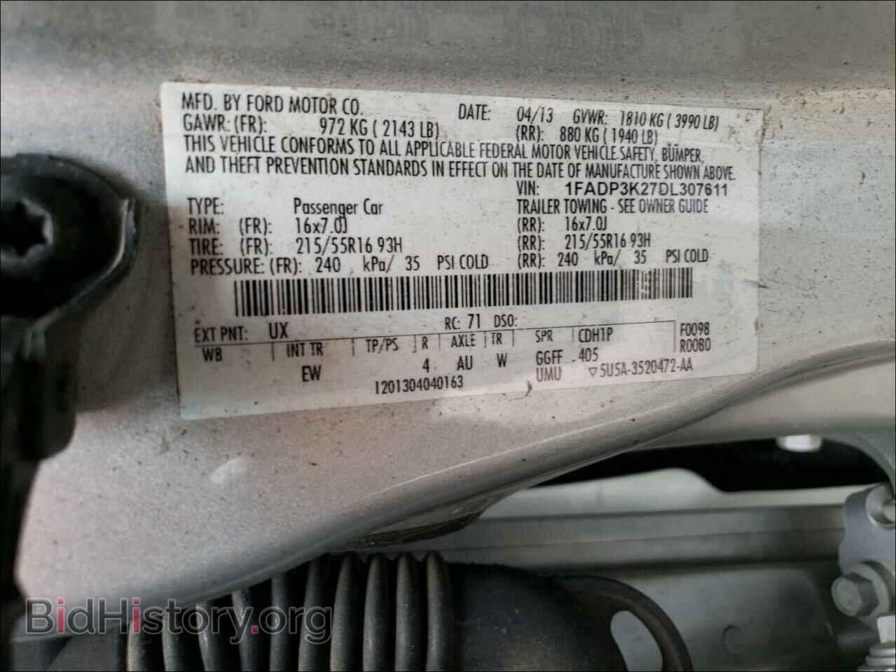 2013 FORD FOCUS - VIN: 1FADP3K27DL307611 - Photo 10